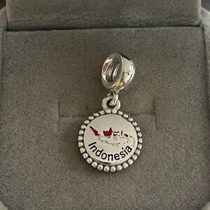 Pandora Indonesia Flag Exclusive Travel Bead Authentic New with Box